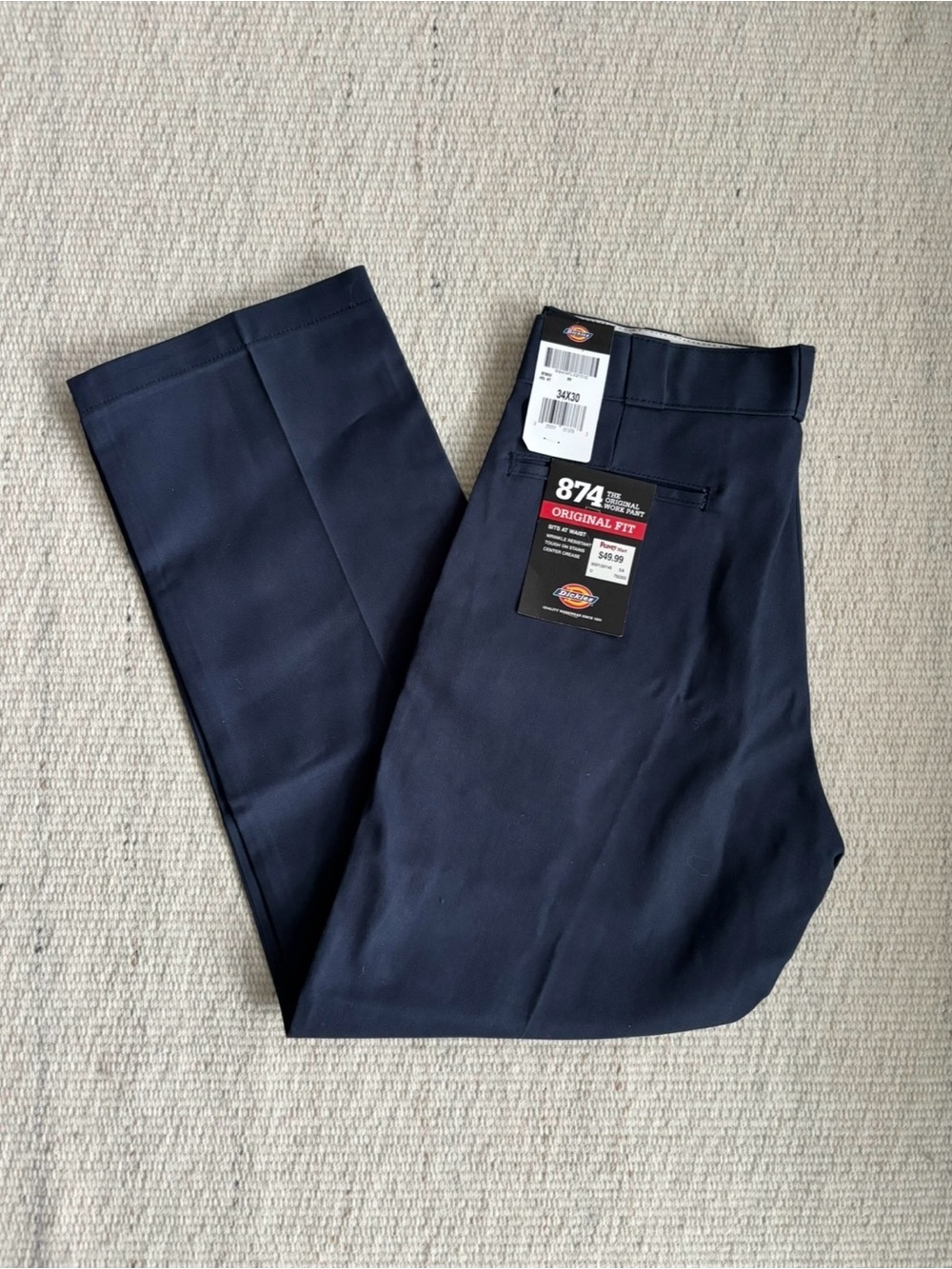 | Dickies | 874 Original Fit | Men's Work Pants Navy size 34 x 30